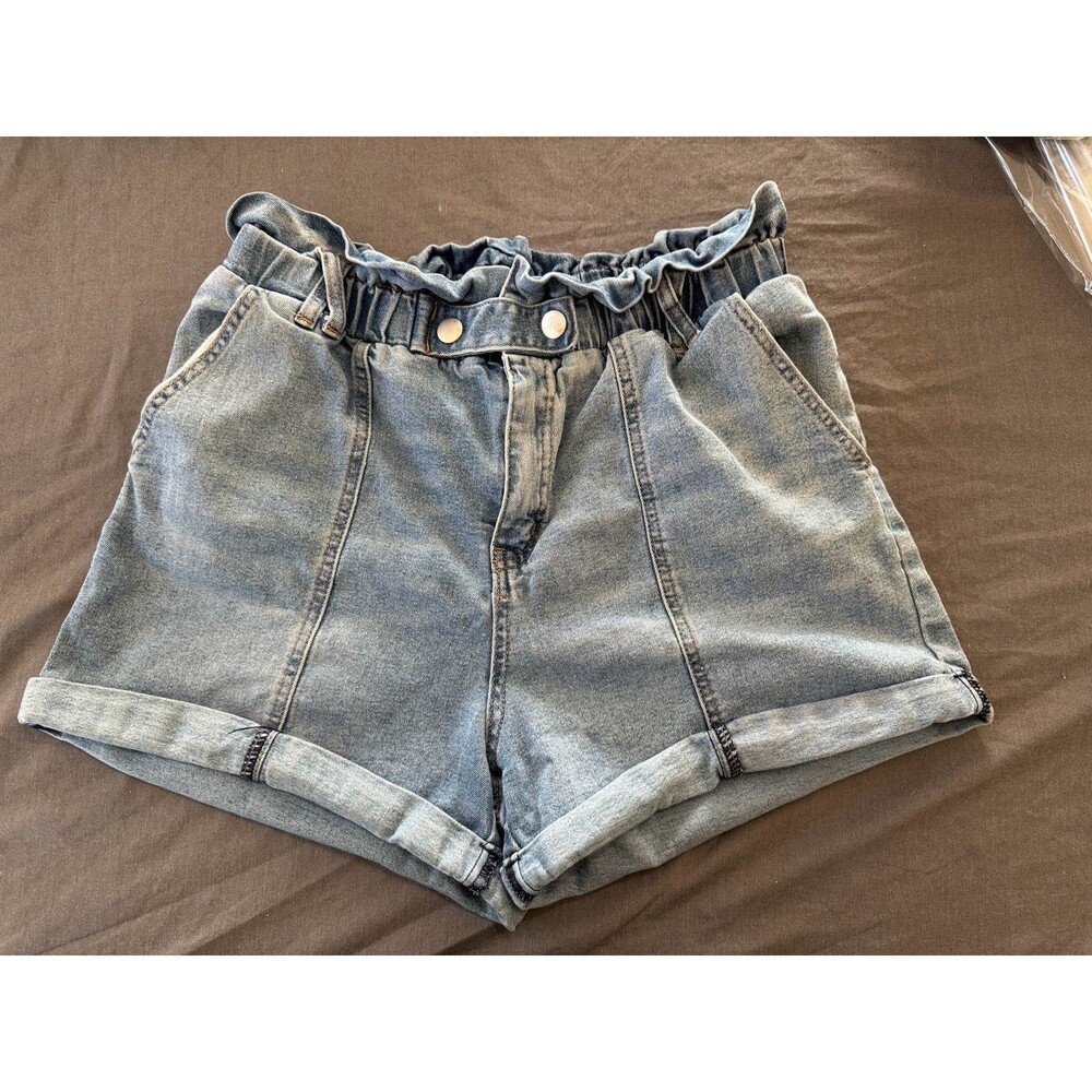 Almost Famous Medium Wash High Waisted Jean Shorts Size: M